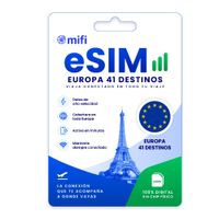 eSIM MIFI Europa 41 países, datos ilimitados, vigencia de 20 días, solo datos, para celulares liberados