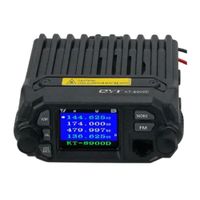Radio base QYT 8900D VHF/UHF, 200 canales, alcance 25 km y hasta 40 km con repetidora, 25 W, negro + kit antena Retevis
