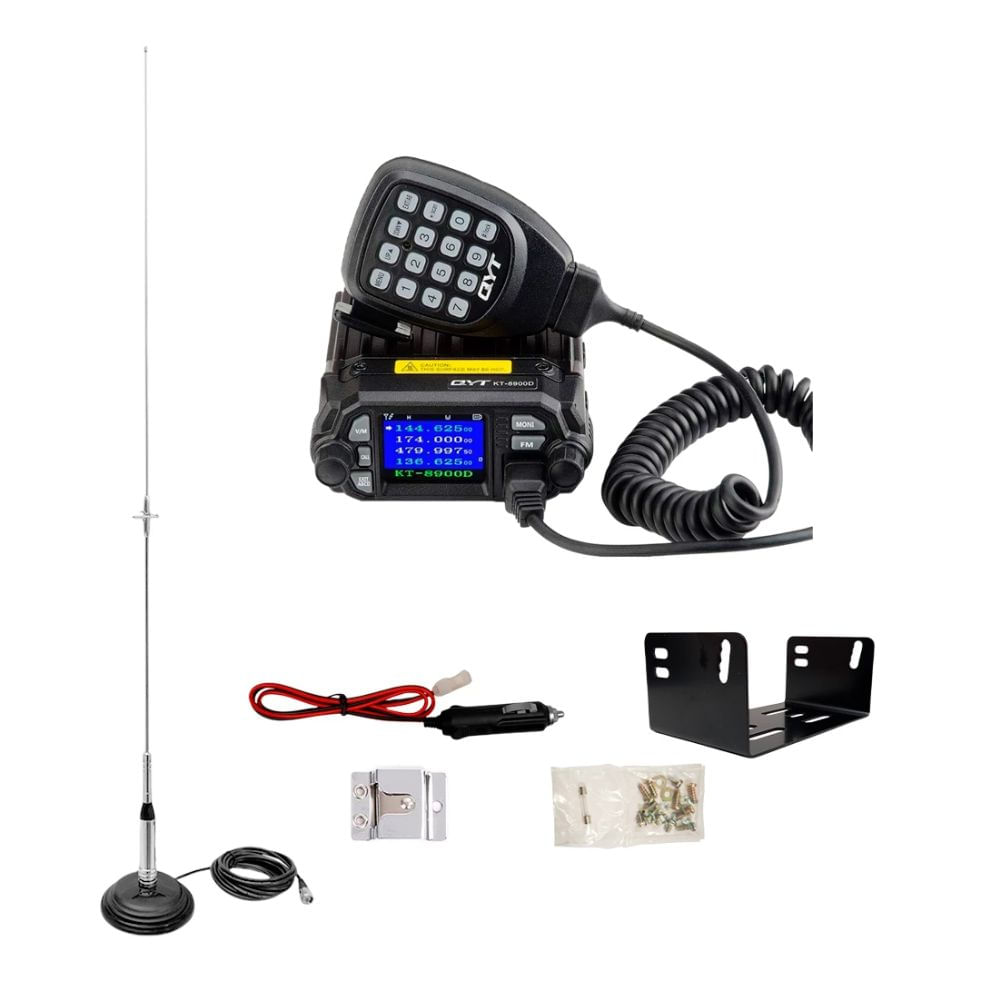 Imagen 2 del producto Radio base QYT 8900D VHF/UHF, 200 canales, alcance 25 km y hasta 40 km con repetidora, 25 W, negro + kit antena Retevis