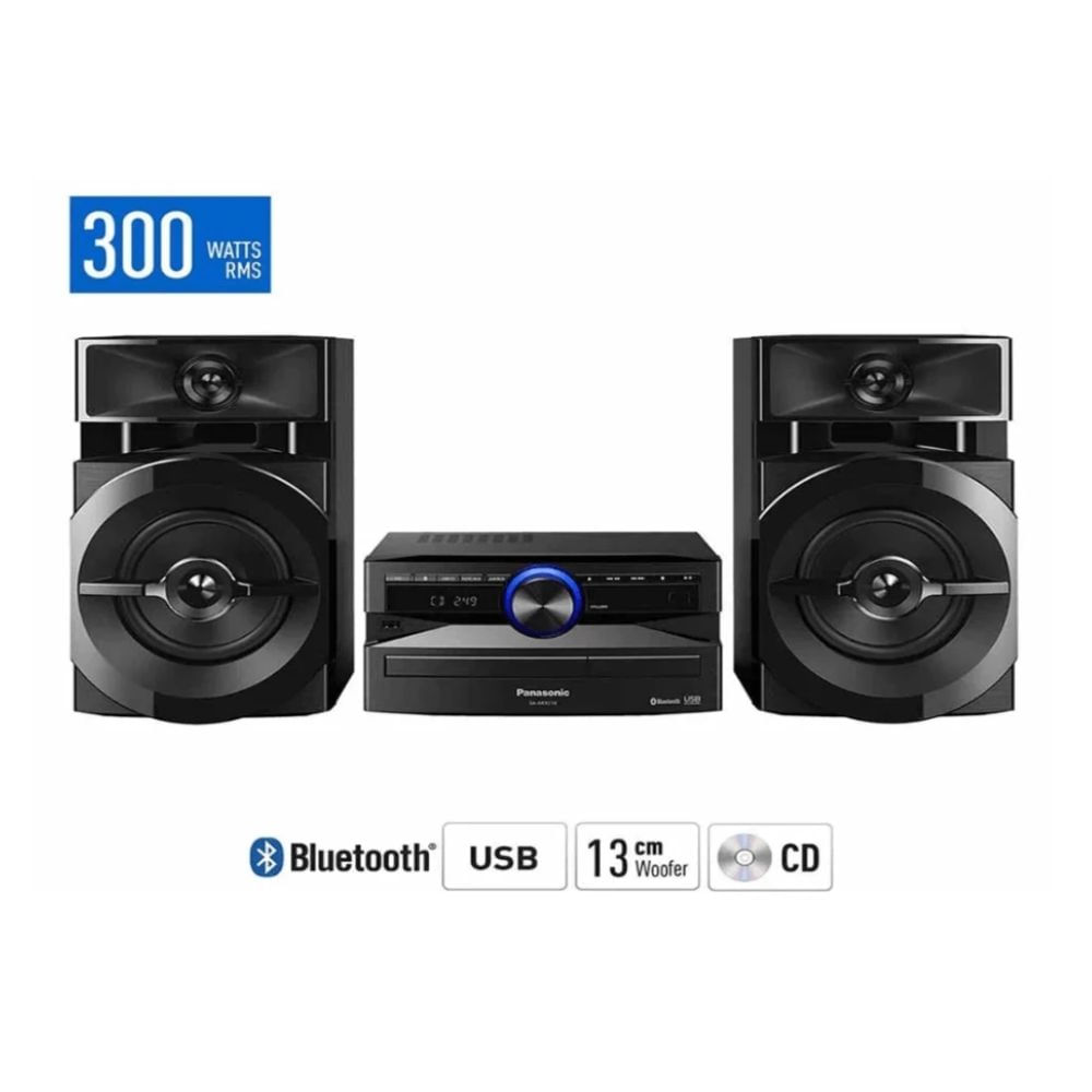 Imagen 2 del producto Equipo de sonido Panasonic SC-AKX110, Bluetooth, USB, radio FM, control remoto, negro