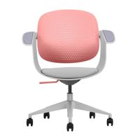 Silla de oficina Evox Ultimate F2G, carga máxima 150 kg, reposabrazos fijos, estructura de poliamida, hierro y aluminio, reclinable, rosa