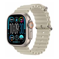 Smartwatch Syshop i10 Ultra Max talla S/M, pantalla táctil 2.19"", Bluetooth 5.3, IP67, 24 a 48 horas, beige