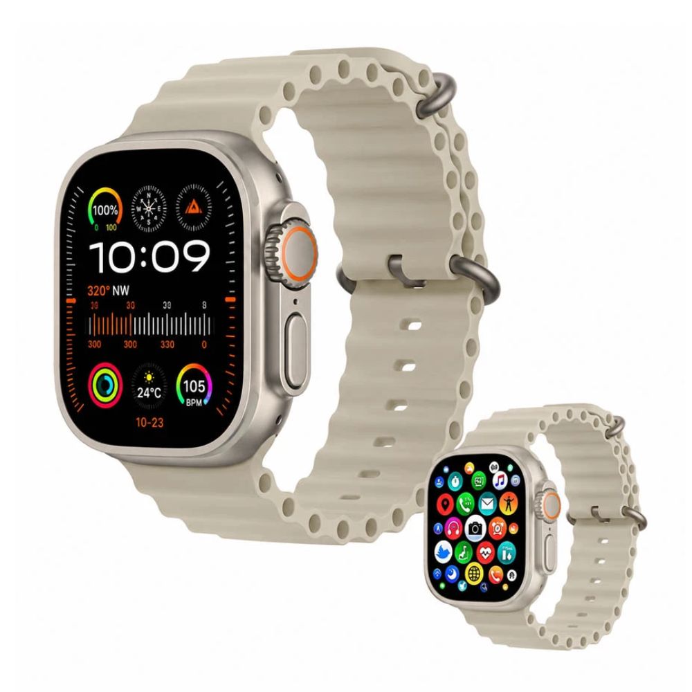 Imagen 2 del producto Smartwatch Syshop i10 Ultra Max talla S/M, pantalla táctil 2.19"", Bluetooth 5.3, IP67, 24 a 48 horas, beige
