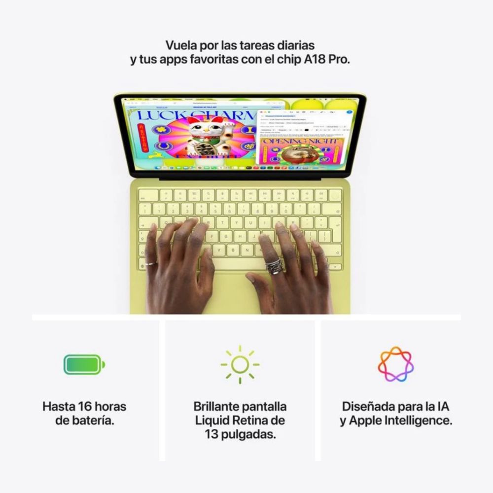 Imagen 2 del producto Laptop Apple MacBook Neo 13"", Apple A18 Pro, 256 GB SSD, 8 GB RAM, macOS, blush pink