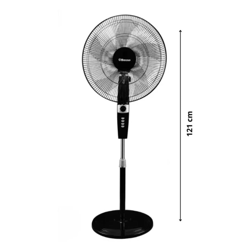 Imagen 2 del producto Ventilador de pedestal Bossko BK-8459VN de 18 pulgadas, 50 W, 3 velocidades, temporizador, negro