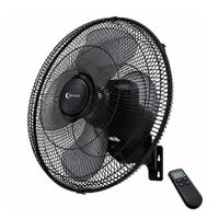 Ventilador de pared Trevely VT 204C, 20 pulgadas, 135 W, 3 velocidades, control remoto, negro