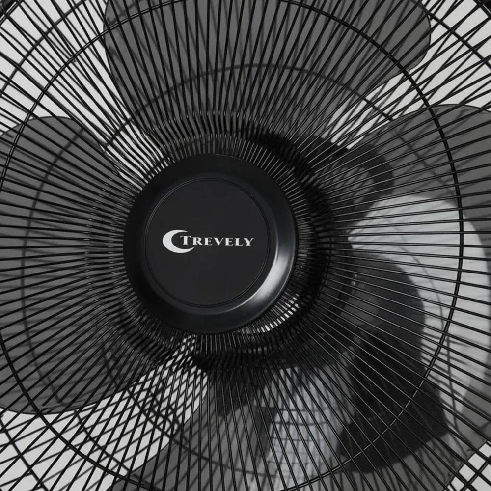 Imagen 2 del producto Ventilador de pared Trevely VT 204C, 20 pulgadas, 135 W, 3 velocidades, control remoto, negro