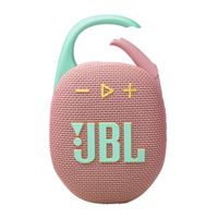Parlante Bluetooth JBL Clip 5, 7 W RMS, resistente al agua IP67, hasta 15 horas de reproducción, rosado