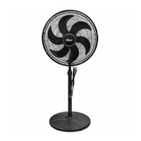 Ventilador de pedestal Oster EOSVELIST1631-6H, 18 pulgadas, 75 W, 3 velocidades, negro