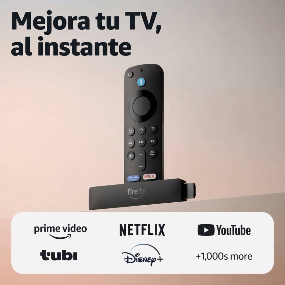 Imagen 2 del producto Convertidor a smart TV Amazon Fire TV Stick (2026), HD, 8GB, 1GB RAM, control remoto, negro
