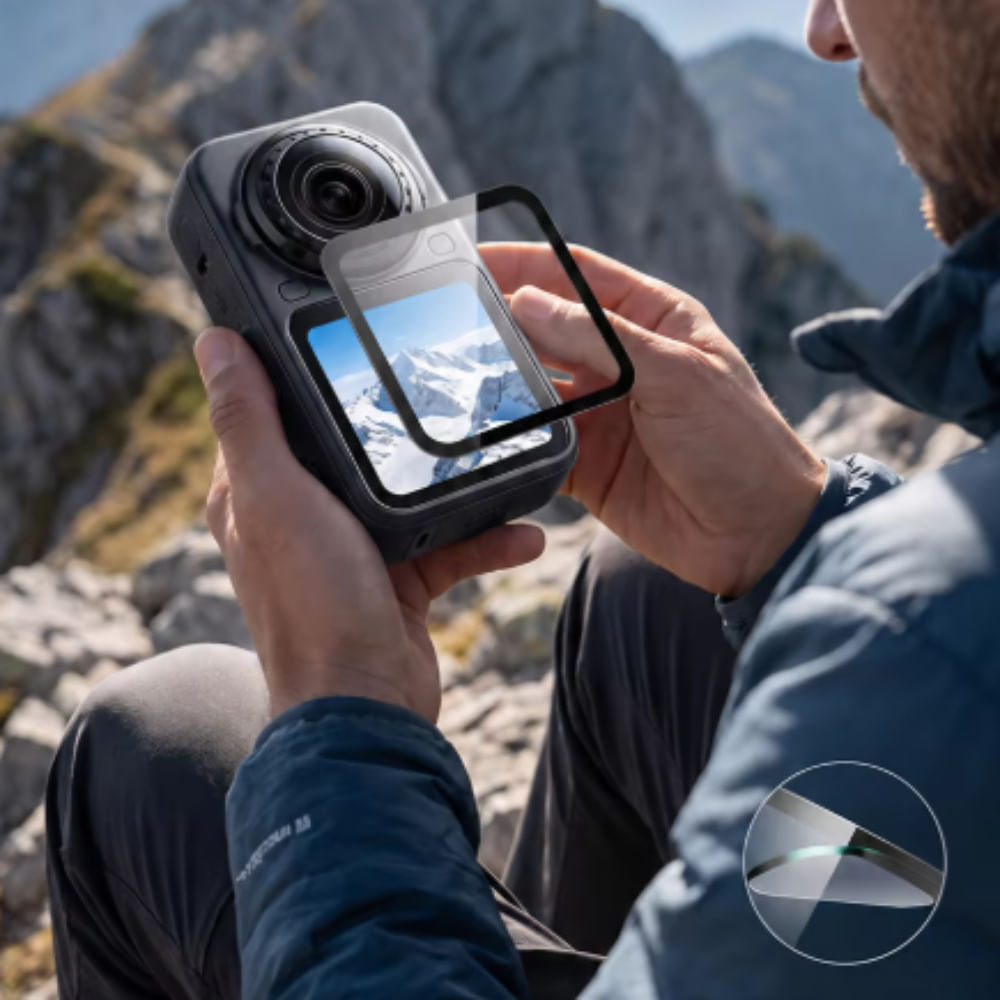 Imagen 2 del producto Kit de protección Mmstore para Insta360 X6, case de silicona, protectores y estuche, negro