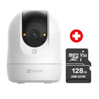 Cámara de seguridad EZVIZ C6N G1 3K, Wi-Fi, 5 MP, detección de personas por IA, blanco + microSD 128 GB