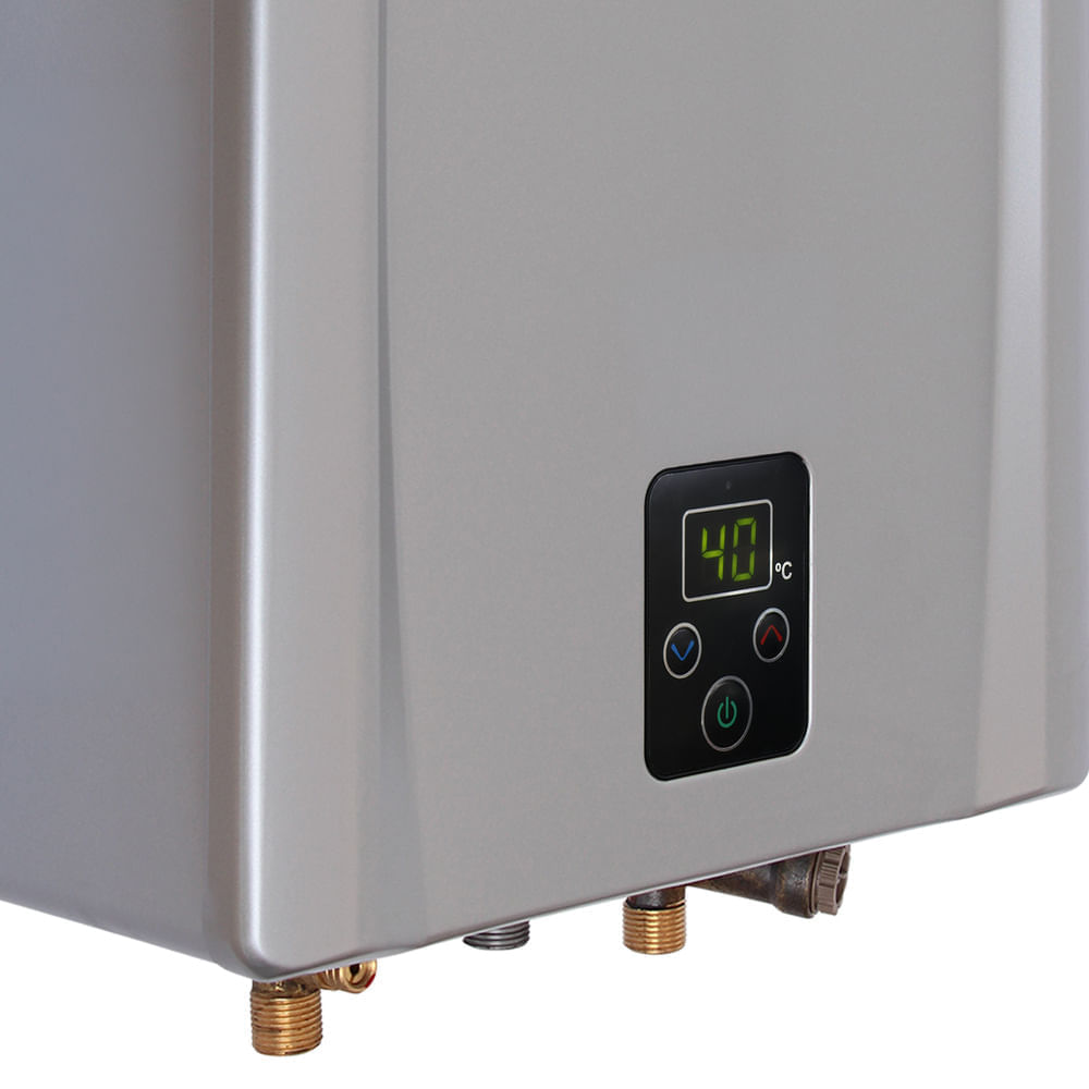 Imagen 2 del producto Calentador a gas Rinnai, GLP, 17 litros, hasta 3 puntos simultáneos, temperatura constante, plateado
