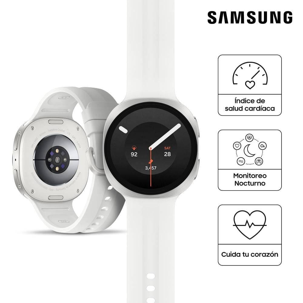 Imagen 2 del producto Smartwatch Samsung Galaxy Watch 9 40 mm, pantalla AMOLED 1.3 pulgadas, bluetooth, 5 ATM, hasta 40 h, beige