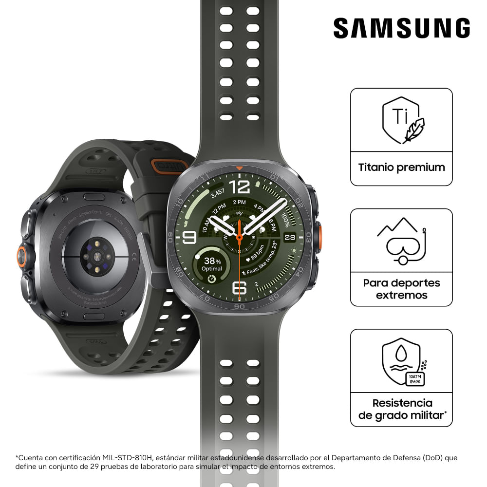 Imagen 2 del producto Smartwatch Samsung Galaxy Watch Ultra 2, pantalla AMOLED 1.52 pulgadas, con LTE, 10 ATM, hasta 80 h, plateado
