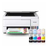 Impresora multifuncional Epson EcoTank L3352, tanque de tinta, Wi-Fi, impresión a color, escáner y copiadora, blanco