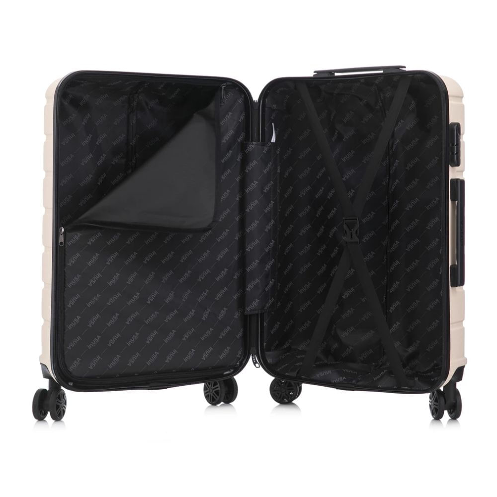 Imagen 2 del producto Maleta de bodega InUSA Trend 71 cm, ABS resistente, 23 kg, 4 ruedas 360°, cerradura de combinación, ligera y elegante, arena