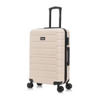Maleta de bodega InUSA Trend 61 cm, ABS resistente, 15 kg, 4 ruedas 360°, cerradura de combinación, ligera y elegante, arena