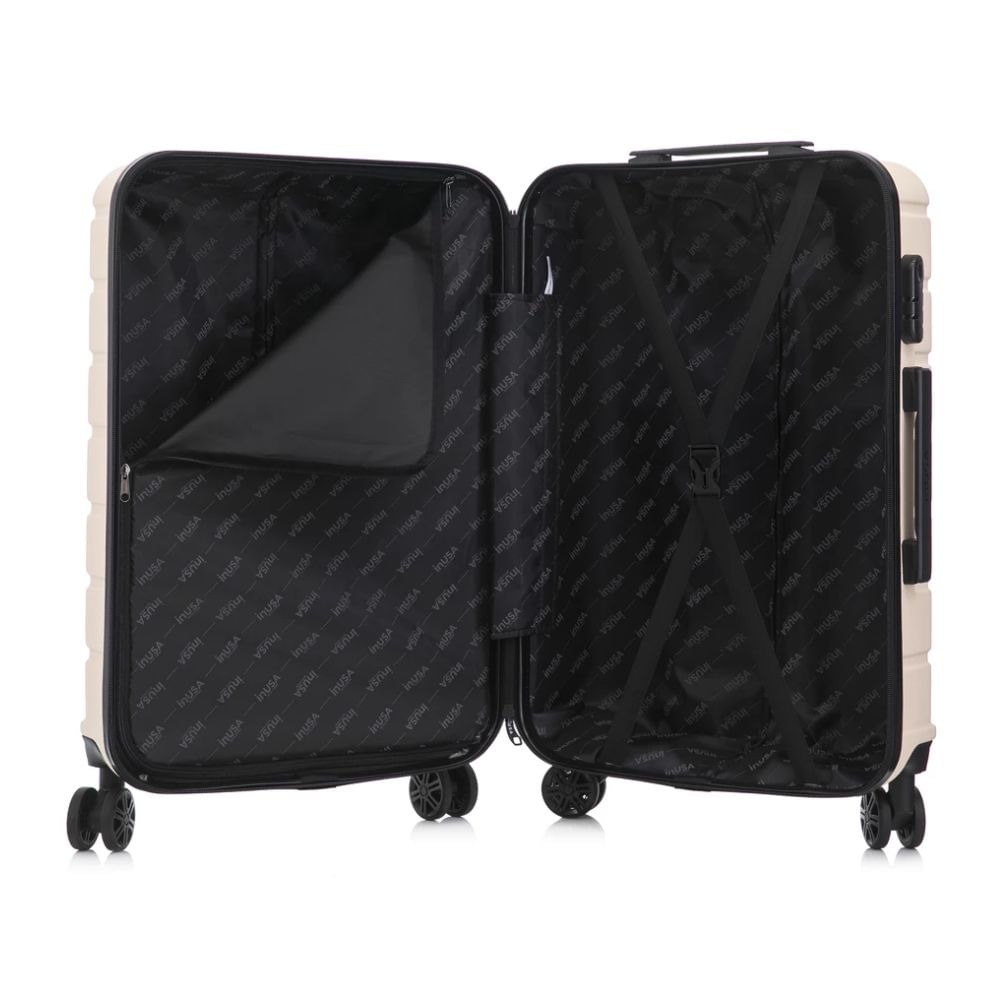 Imagen 2 del producto Maleta de cabina InUSA Trend 47 cm, ABS resistente, 10 kg, 4 ruedas 360°, cerradura de combinación, ligera y elegante, arena