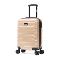Maleta de cabina InUSA Trend 47 cm, ABS resistente, 10 kg, 4 ruedas 360°, cerradura de combinación, ligera y elegante, champagne