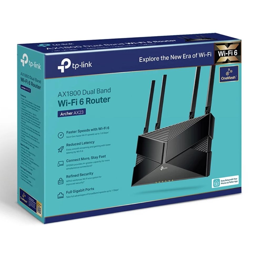 Imagen 2 del producto Router TP-Link Archer AX23 Wi-Fi 6, doble banda, 1800 Mbps, 4 antenas externas, OneMesh
