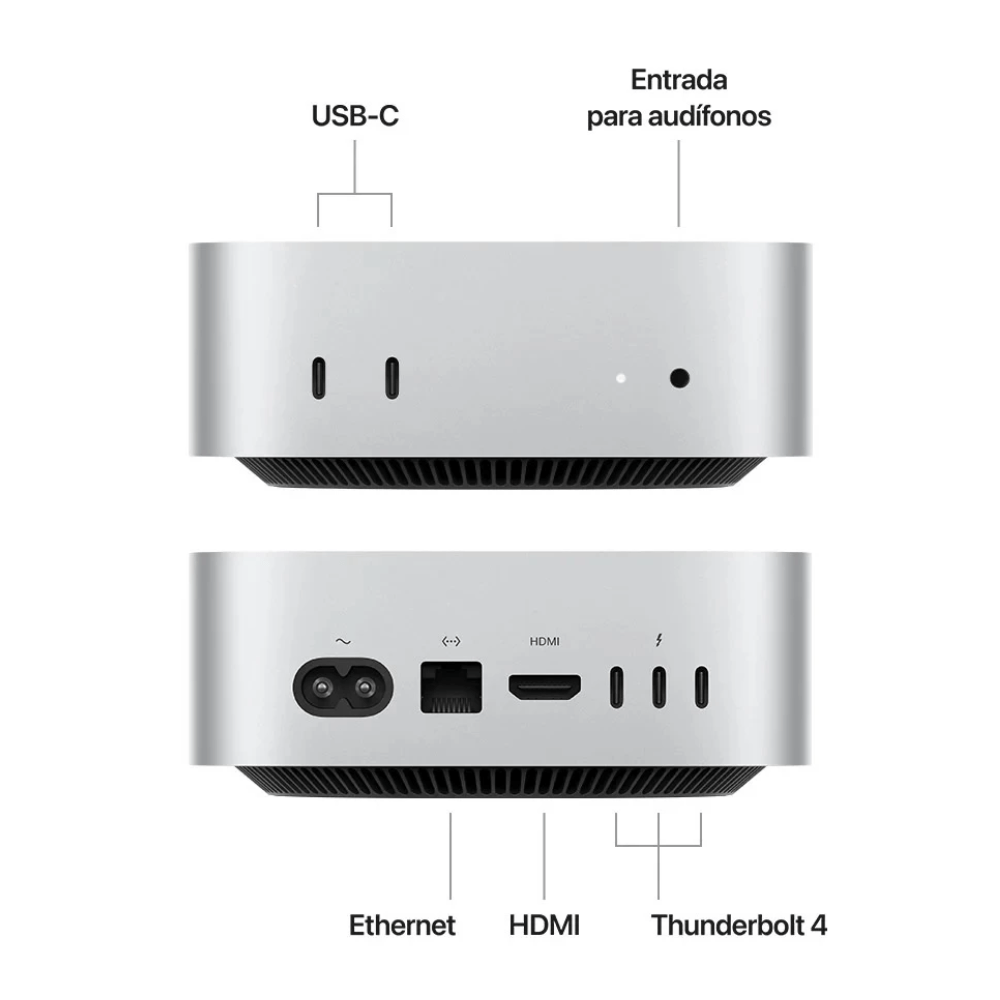 Imagen 2 del producto Computadora de escritorio Mac Mini Apple M6 256 GB SSD, 16 GB RAM, macOS, silver