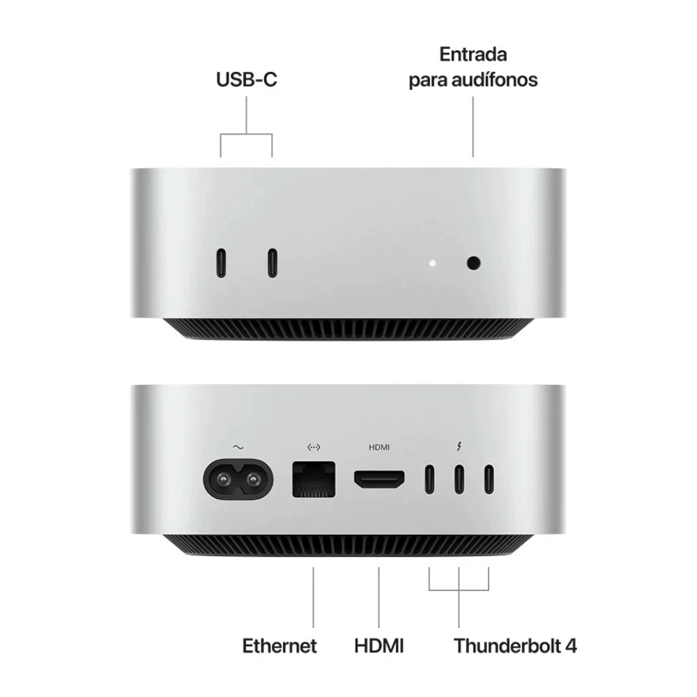 Imagen 2 del producto PREVENTA: Computadora de escritorio Mac Mini Apple M6 512 GB SSD, 16 GB RAM, macOS, silver