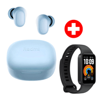 Audífonos Xiaomi Buds 6 Play in ear Bluetooth 5.4, hasta 36 horas, celeste + smart band 11 active