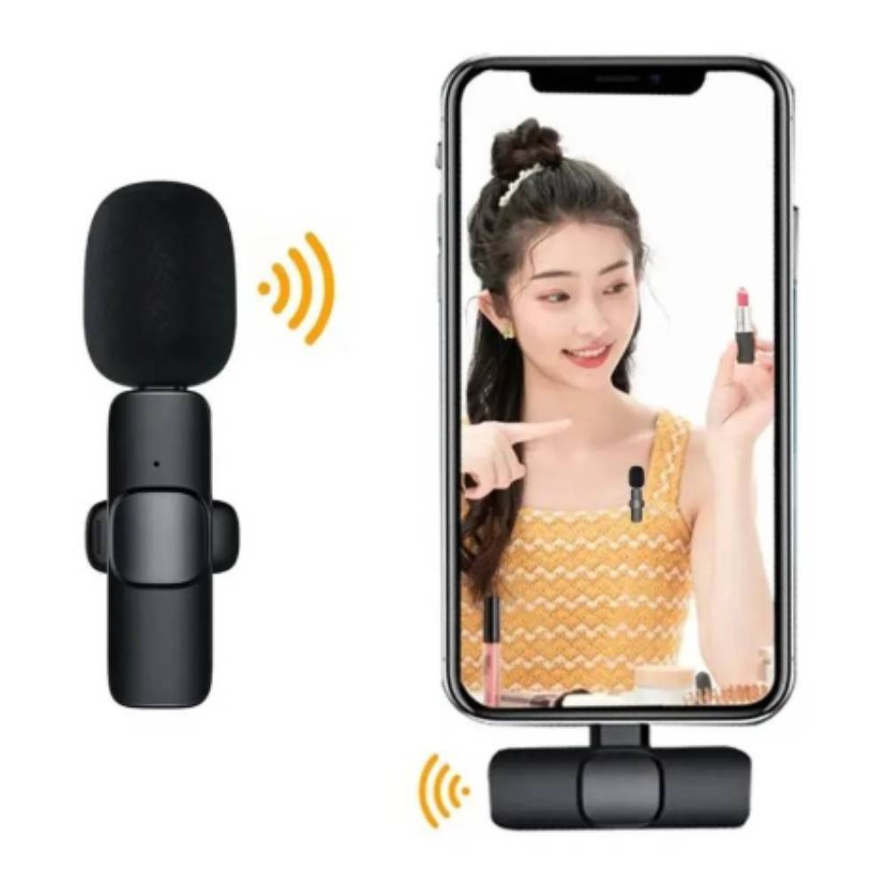Imagen 2 del producto Micrófono inalámbrico Ottoware de solapa, 1 micrófono, USB Tipo-C, para celulares, negro
