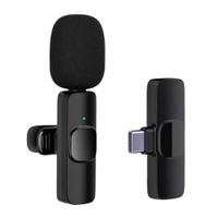 Micrófono inalámbrico Ottoware K8S de solapa, 1 micrófono, USB Tipo-C, omnidireccional, negro