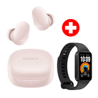 Audífonos Xiaomi Redmi Buds 6 Play in ear bluetooth 5.4, hasta 36 horas, rosado + smart band 11 active