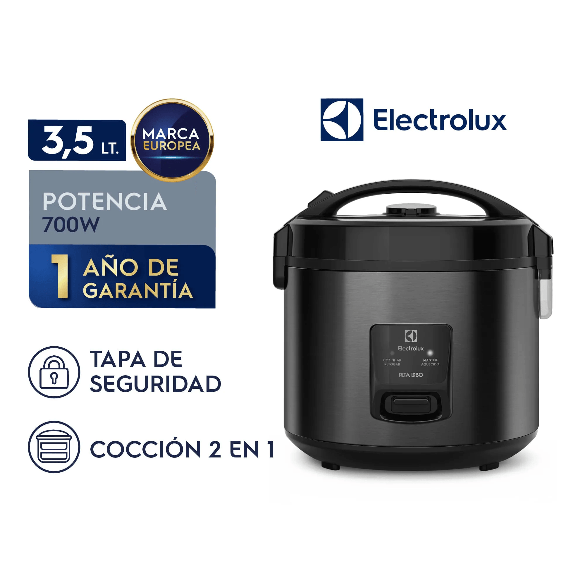 Imagen 2 del producto Combo olla arrocera Efficient 3,5 L + licuadora TruFlow 1,5 L + hervidor eléctrico 1,8 L, negro