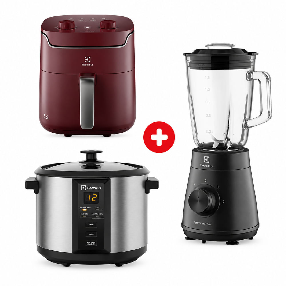 Combo freidora de aire Efficient 5,6 L, vino + olla eléctric