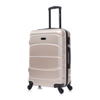Maleta de bodega Dukap Sense 61 cm, ABS resistente, 15 kg, 4 ruedas 360°, cerradura de combinación, ligera y elegante, champagne