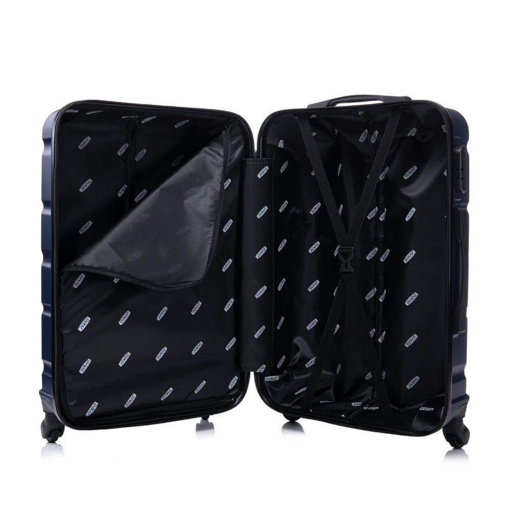 Imagen 2 del producto Maleta de cabina Dukap Sense 51 cm, ABS resistente, 10 kg, 4 ruedas 360°, cerradura de combinación, ligera y elegante, azul