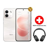 Celular Xiaomi Redmi Note 17 Pro Max 5G, 256 GB, 8 GB RAM, AMOLED 6.83"", cámara 50 MP, blanco + audífonos Redmi Neo, negro