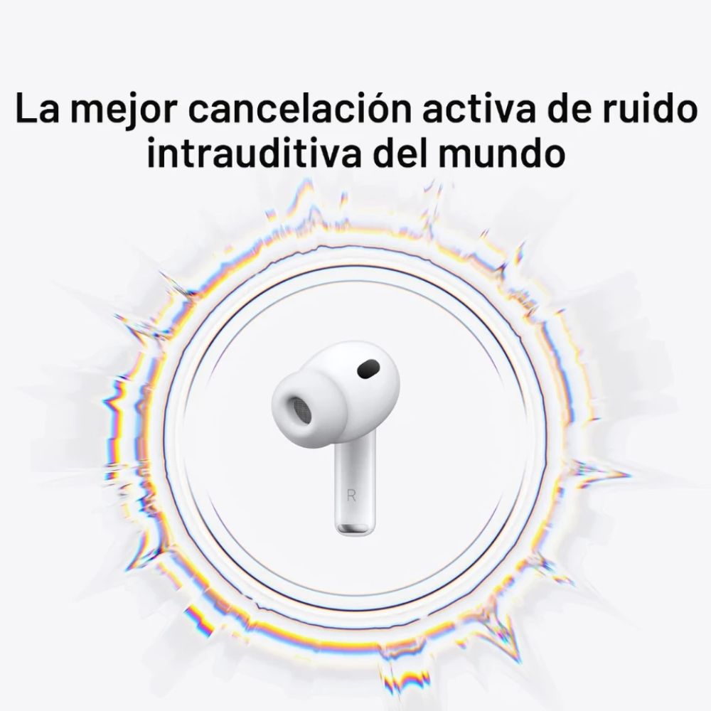 Imagen 2 del producto AirPods Pro 3 Apple in ear bluetooth 5.3, cancelación activa de ruido, IP57, hasta 8 horas, blanco