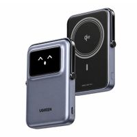 Batería externa Ugreen 5000 mAh, 20 W, USB Tipo-C, carga rápida e inalámbrica magnética, negro