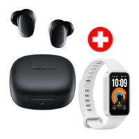 Audífonos Xiaomi Redmi Buds 6 Play in ear bluetooth 5.4, hasta 36 horas, IPX4, negro + Xiaomi Smart Band 11 Active, gris