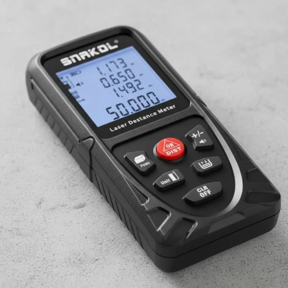 Imagen 2 del producto Medidor de distancia láser Snakol 40M digital, alcance de 0.05 a 40 m, IP54, negro