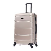 Maleta de bodega Dukap Sense 71 cm, 23 kg, ABS rígido, 4 ruedas 360°, cerradura de 3 dígitos, champagne
