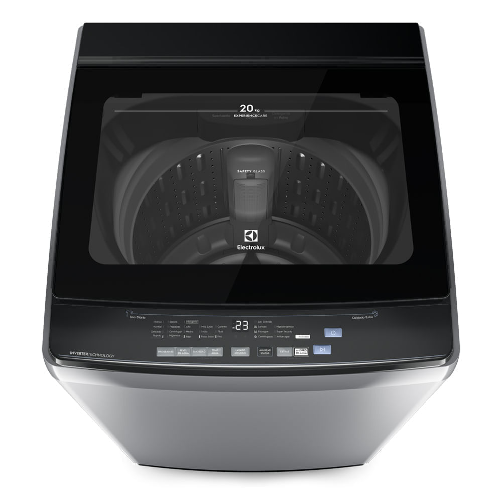 Imagen 2 del producto Combo lavadora carga superior 20 kg Silent Inverter + cocina 6 quemadores con parrillas de hierro fundido, gris e inox