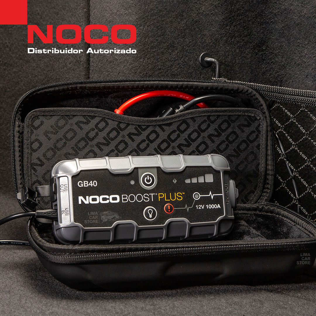 Imagen 2 del producto Arrancador de batería Noco Boost GB40, 12 V, 1000 A, gasolina hasta 6 L y diésel hasta 3 L, powerbank y linterna LED