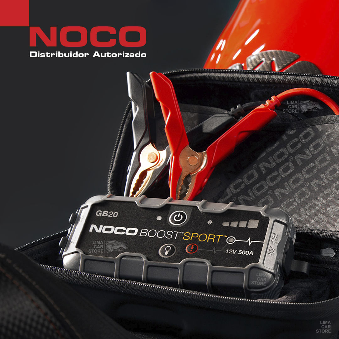 Imagen 2 del producto Arrancador de batería Noco Boost GB20, 12 V, 500 A, gasolina hasta 4 L, powerbank y linterna LED