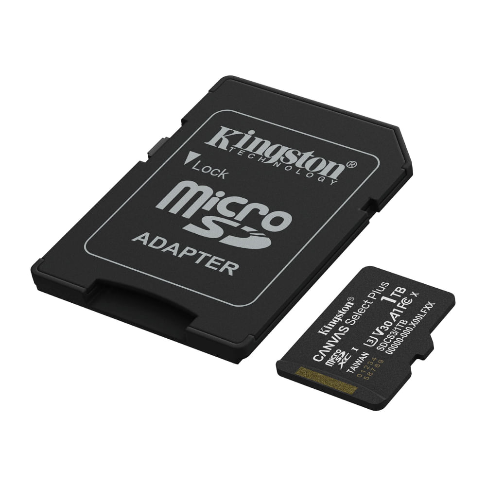 Imagen 2 del producto Memoria MicroSDXC Kingston Canvas Select Plus Gen3 1TB, U3, V30, A1, clase 10, hasta 150 MB/s lectura