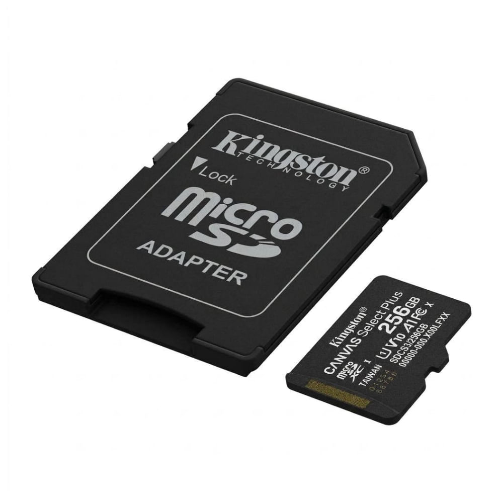 Imagen 2 del producto Memoria MicroSDXC Kingston Canvas Select Plus Gen3 256GB, U1, V10, A1, Clase 10, hasta 150 MB/s lectura