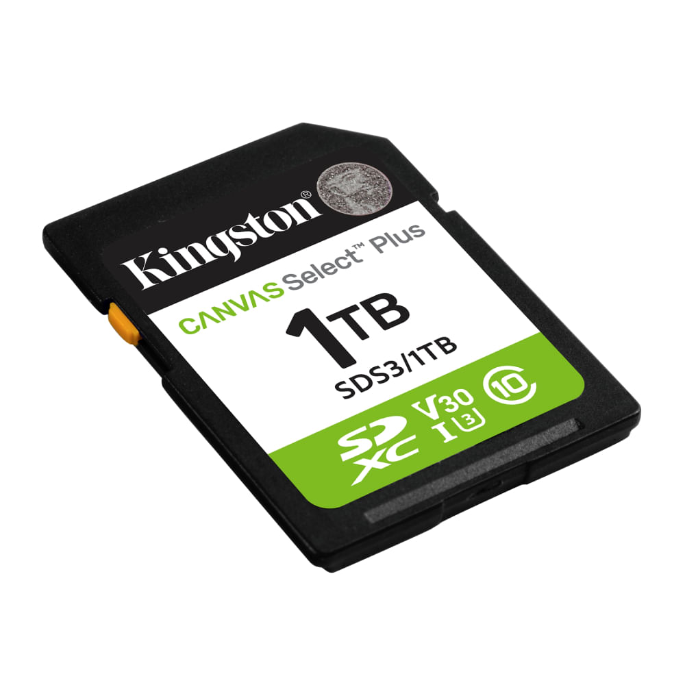 Imagen 2 del producto Tarjeta SDXC Kingston Canvas Select Plus Gen3 1TB, U3, V30, Clase 10, hasta 150 MB/s lectura