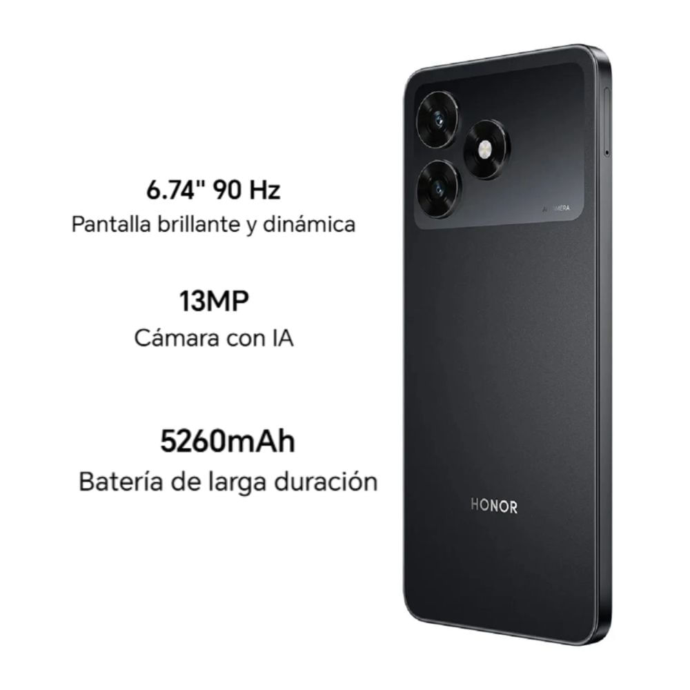 Imagen 2 del producto Celular Honor X5d 4G, 256 GB, 4 GB RAM, batería de 5260 mAh, negro