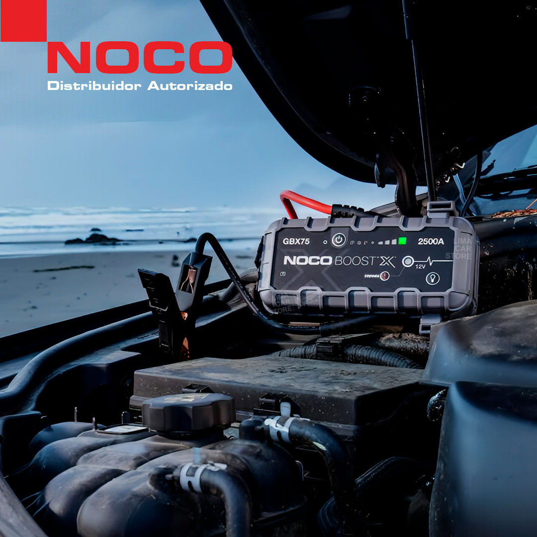 Imagen 2 del producto Arrancador de batería Noco Booster GBX75, 12 V, 2500 A, gasolina hasta 8.5 L y diésel hasta 6.5 L, powerbank y linterna LED