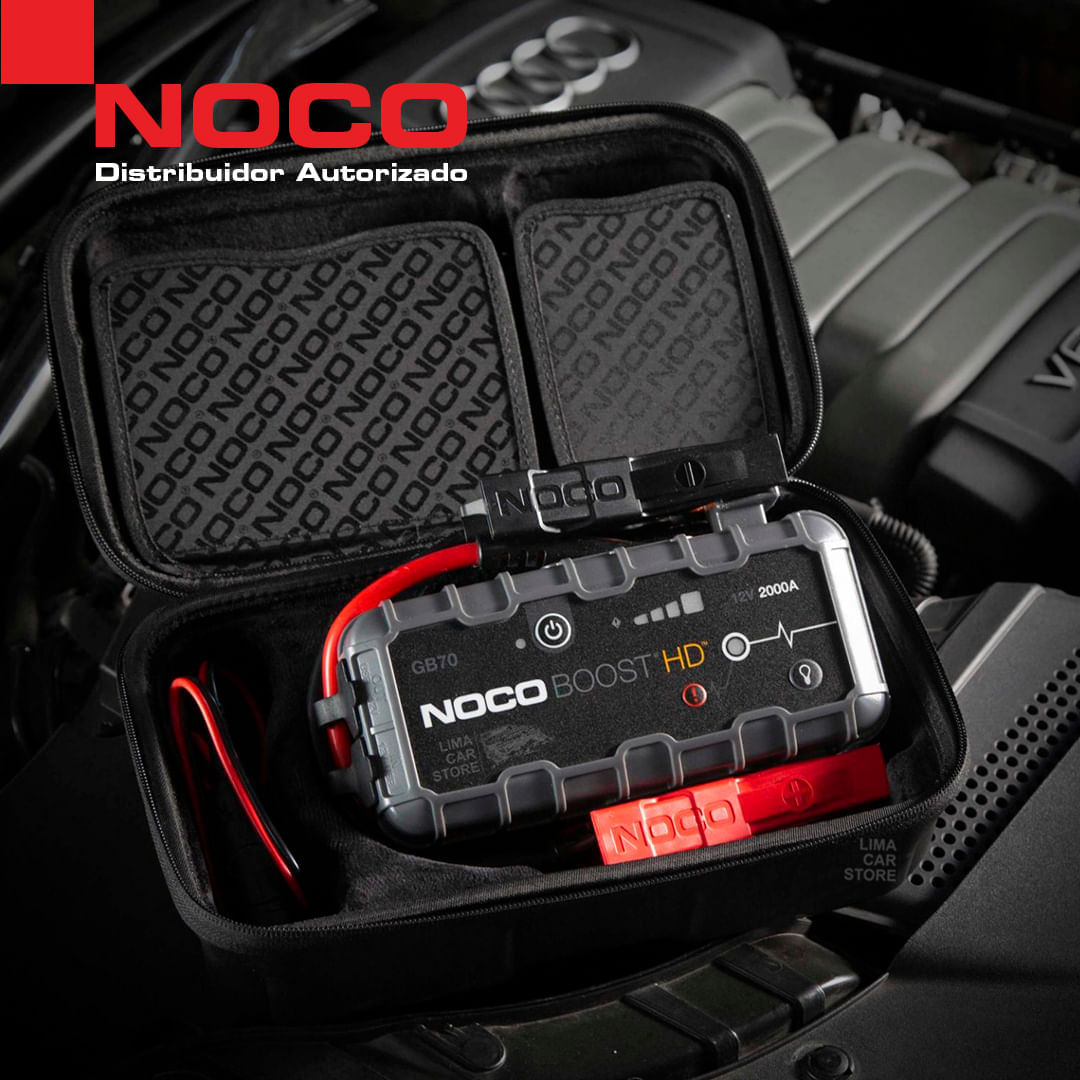 Imagen 2 del producto Arrancador de batería Noco Boost GB70, 12 V, 3000 A, gasolina hasta 8 L y diésel hasta 6 L, powerbank y linterna LED